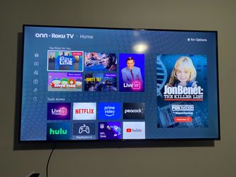 65 inch ONN Roku Smart TV – Wall Mounted Flat Screen