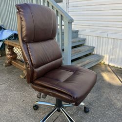Brown Leather Work Chair