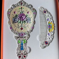 Vintage Mirror and comb