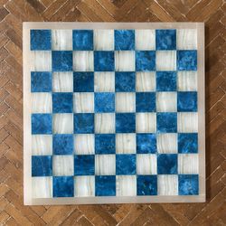 Marble Chess Board 17.5” Heavy Stone Board (No Pieces)