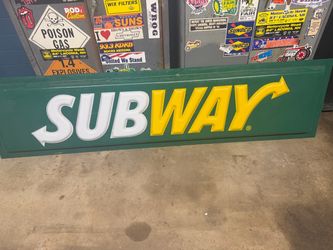 Real Subway sign