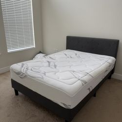 Full Size Bed + Frame + 13 Inch Memory Foam Mattress