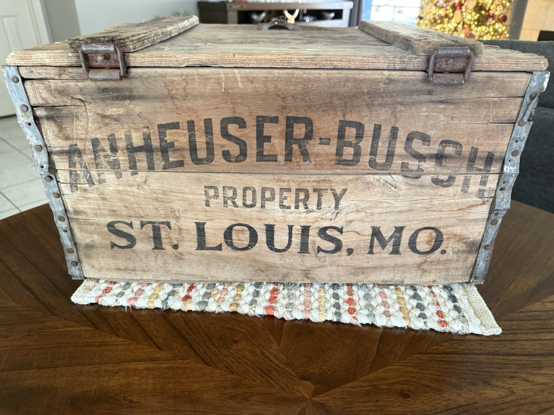 Annheuser Busch Wooden Antique Beer Case