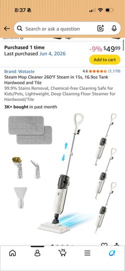 Steam mop cleaner