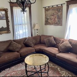 Bernhardt leather Fabric Sectional,  Couch