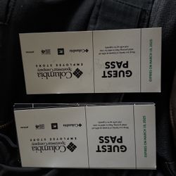 Columbia Sportswear  Employee Store Pass 