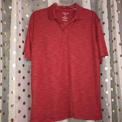 NWT Mens Haggar Cool 18 Size Small Red Polo Shirt 