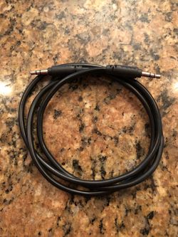 3.5mm 1/8" stereo Interconnect short audio cable TRS male to male, 1 ft