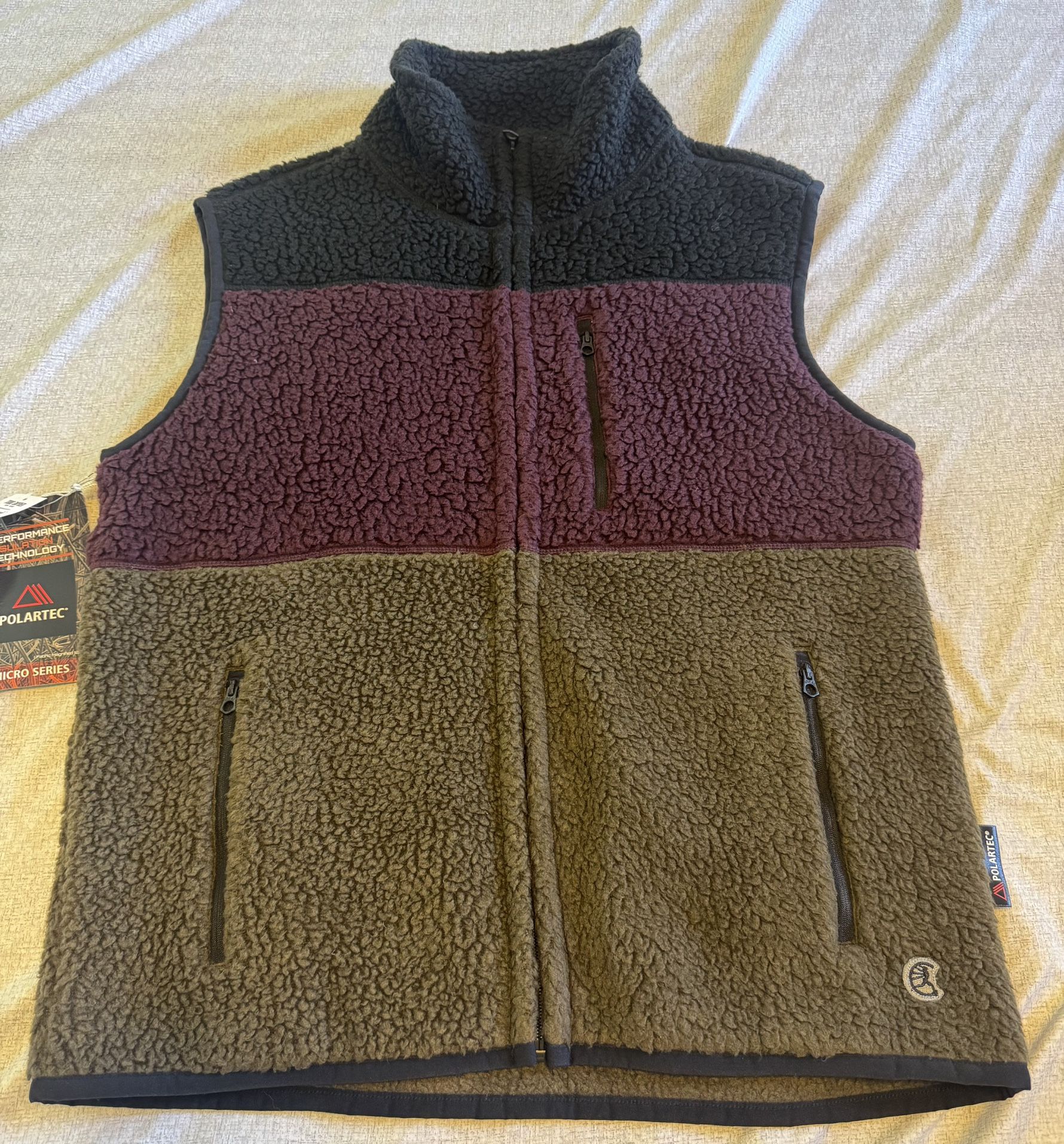 Todd Snyder X Champion Size Medium Vest Sherpa Polartec Color Block Men New