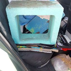 Cement piling garden holder