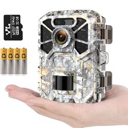30MP 2K Trail Camera - Latest Sensor, Wide-Angle View, 0.2s Trigger Speed, 2'' HD TFT Screen, Waterproof Game Camera with 4 Batteries and 32GB Micro S