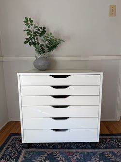 Ikea Alex 6 drawer storage unit on casters, White
