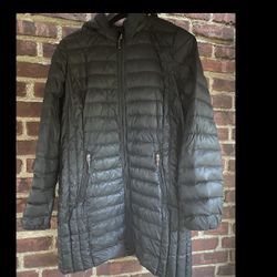 32 DEGREES HEAT Womens Black Pocketed Zippered  Puffer Coat Size: L