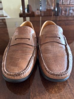 Paul J. Pliner Designer Men’s Loafers Shoes Size 11 1/2 Brown Leather.
