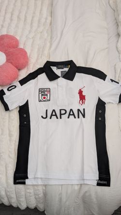 Authentic "Japan Big Pony Edition" Polo Ralph Lauren Shirt White/Black Size Small Mens