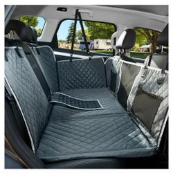 Back Seat Extender for Dog,Waterproof Hard Bottom Dog Car Seat Cover for Back Seat Protector,Foldable Camping Pet Hammock Bed,Easy Clean Travelling Ac