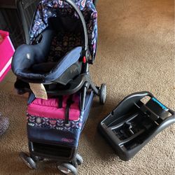 Pretty  Pink Car seat And Stroller