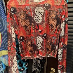 Women’s Custom Mesh Long Sleeve Top Shirt Size Medium 