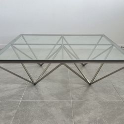 Like New Modern Origami Glass Coffee Table MAKE OFFER