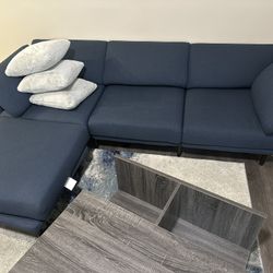 Beautiful Dining And Living Room Set (Blue Grey Color Palette)