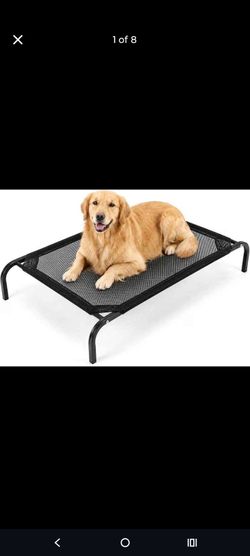 Outdoor Raised Dog Cot Bed for Large Dogs, Large Breathable Elevated Cooling Dog Beds, Off Ground Training Pet Hammock Bed with Anti-Slip Base, 41"x25
