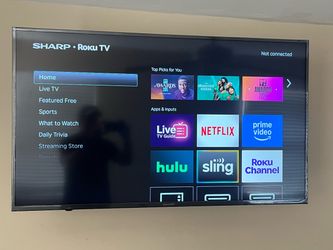 Sharp 50” 4K Roku Smart TV + Full-Motion Wall Mount