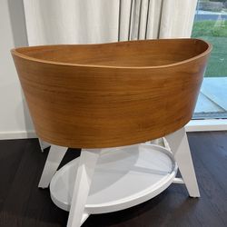 BEAUTIFUL WOOD BASSINET - Norse Baby Bassinet | The Land of Nod
