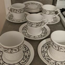 Corningware Mugs And Saucers