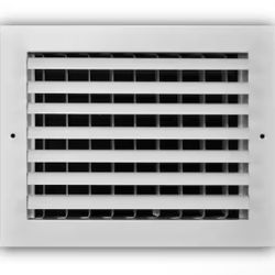 Everbilt 10 in. x 8 in. 1-Way Aluminum Adjustable Curved Blade Wall/Ceiling Register in White