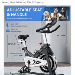 Pooboo Magnetic/Brake Pad Exercise Bike Stationary Bikes for home use