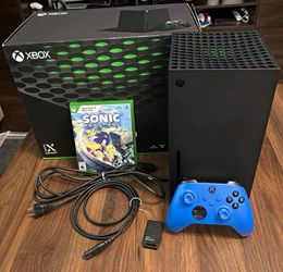 Xbox Series X Console CIB Bundle-2TB Total (1TB WD_Black Card), Blue Controller