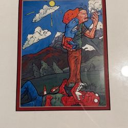 PSYCHEDELIC ART CUSTOM MATTED FRAME