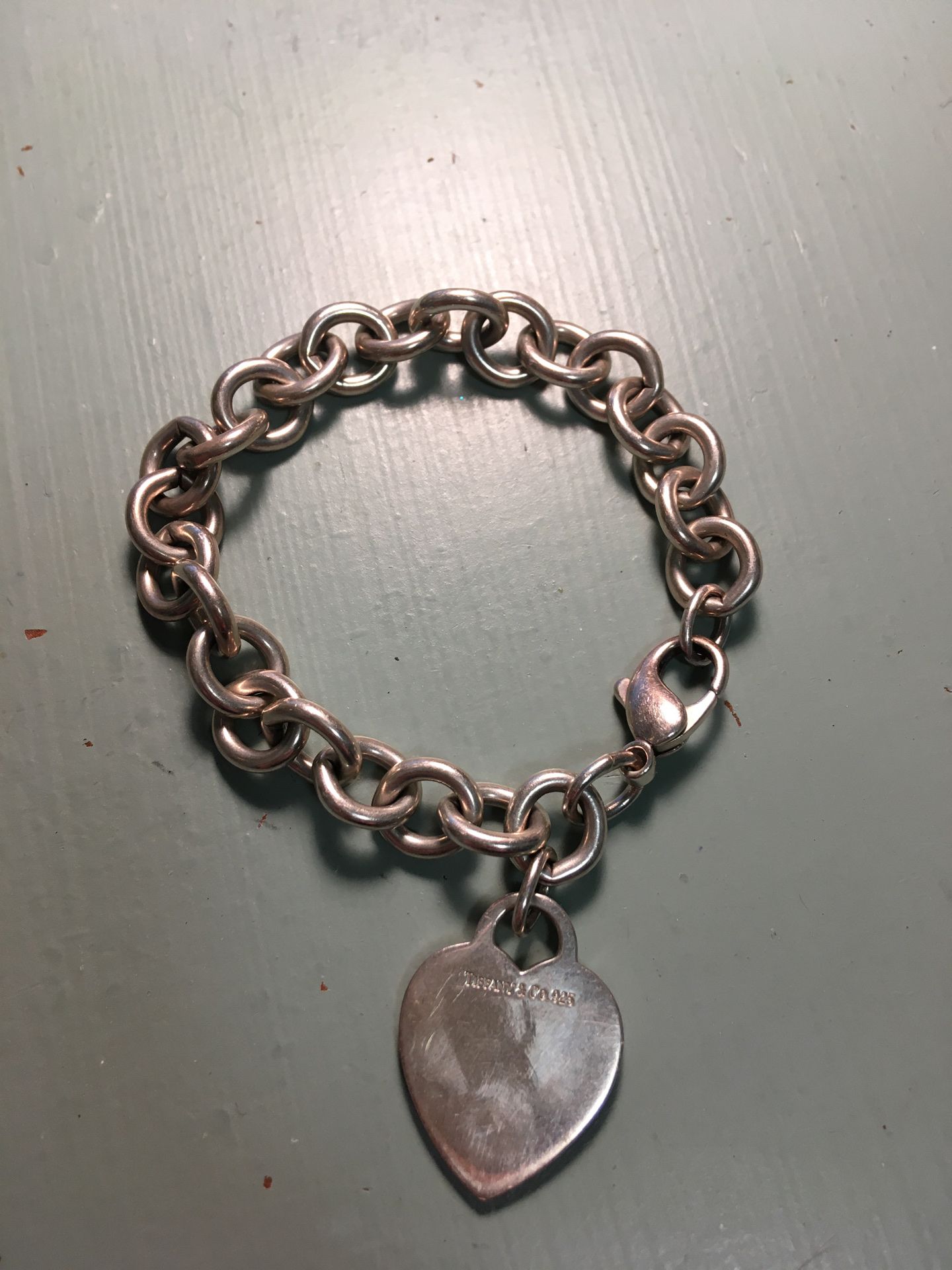 Tiffany & Co. Sterling Silver Heart Charm Bracelet