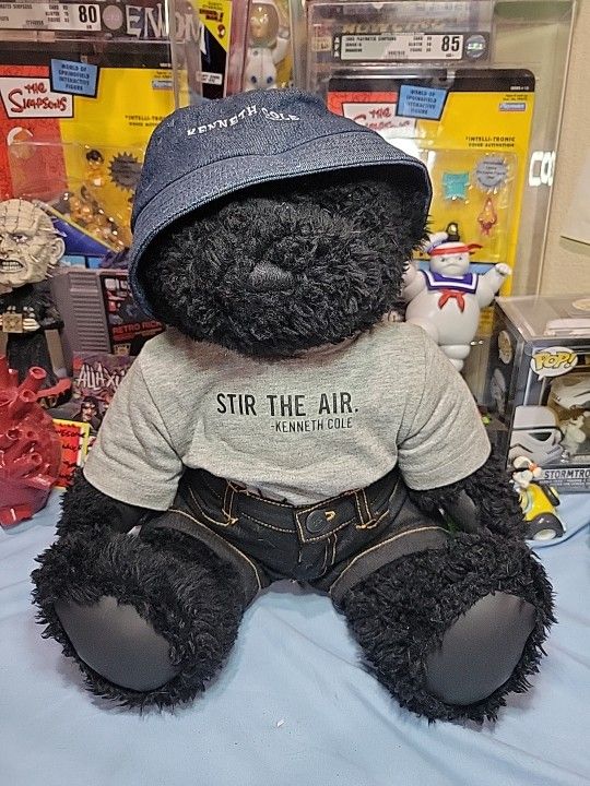 Kenneth Cole New York Plush Black Teddy Bear Stir The Air Stuffed Animal