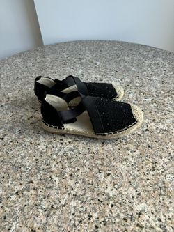 Espadrille Black Sandals Size 2