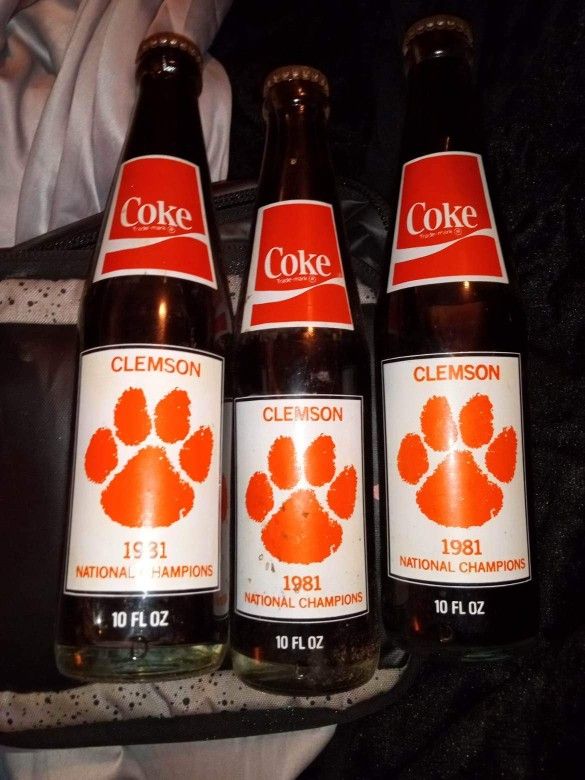 Clemson Championship Coke Bottles 
