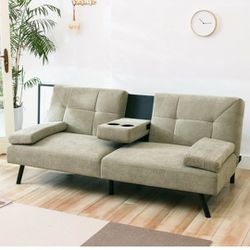 Convertable Sofa Bed - Sage Green