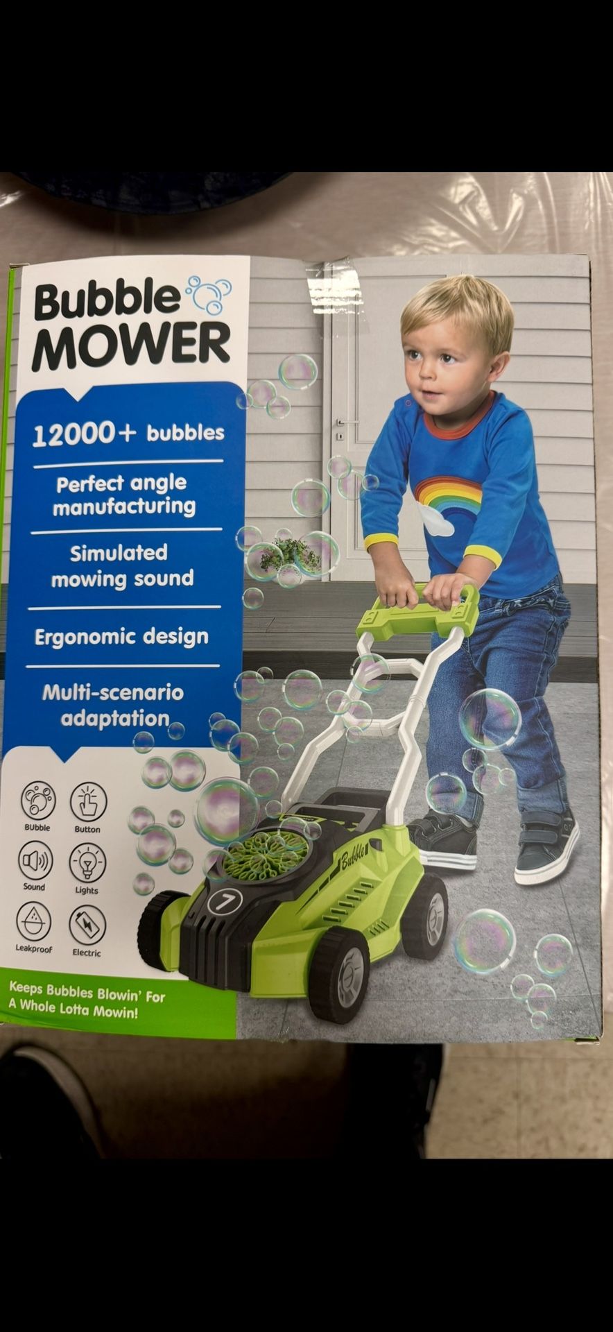 (Pick Up Now!) Kids Bubble Lawn Mower – Fun Outdoor Toy with Realistic Sounds & Bubble Blower