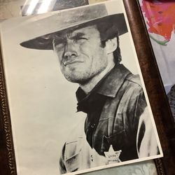 Clint Old Western Man Pic Need To Be Framed 