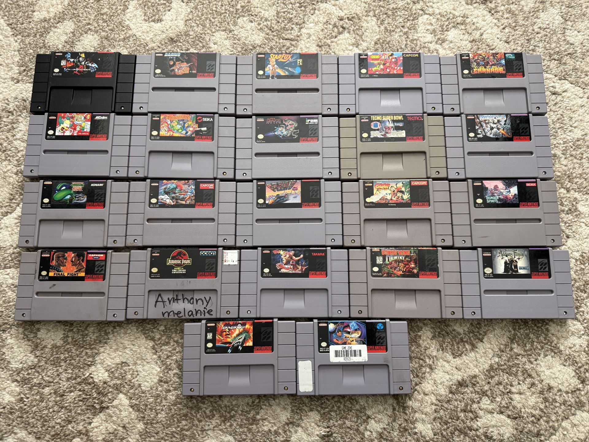Super Nintendo Games 20 Each