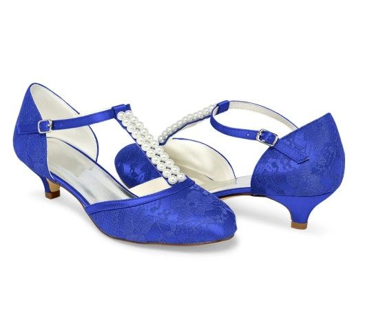 Blue Bridal Shoes, New, Unworn, $25