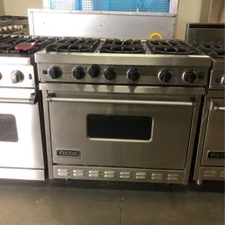 Viking 36”Wide All Gas Range Stove In Stainless Steel With 6 Burners 