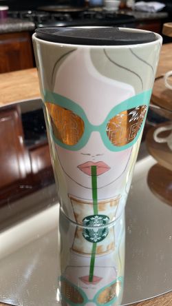 Starbucks Los Angeles LA Girl Ceramic 12 oz Tumbler w/ Lid (2021)