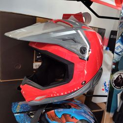 Size XXL Fly Racing Motocross Helmet Red Gray