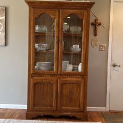 Oak China Hutch