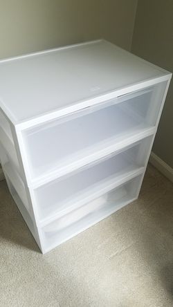 3 Drawers Stackable Storage Plastic