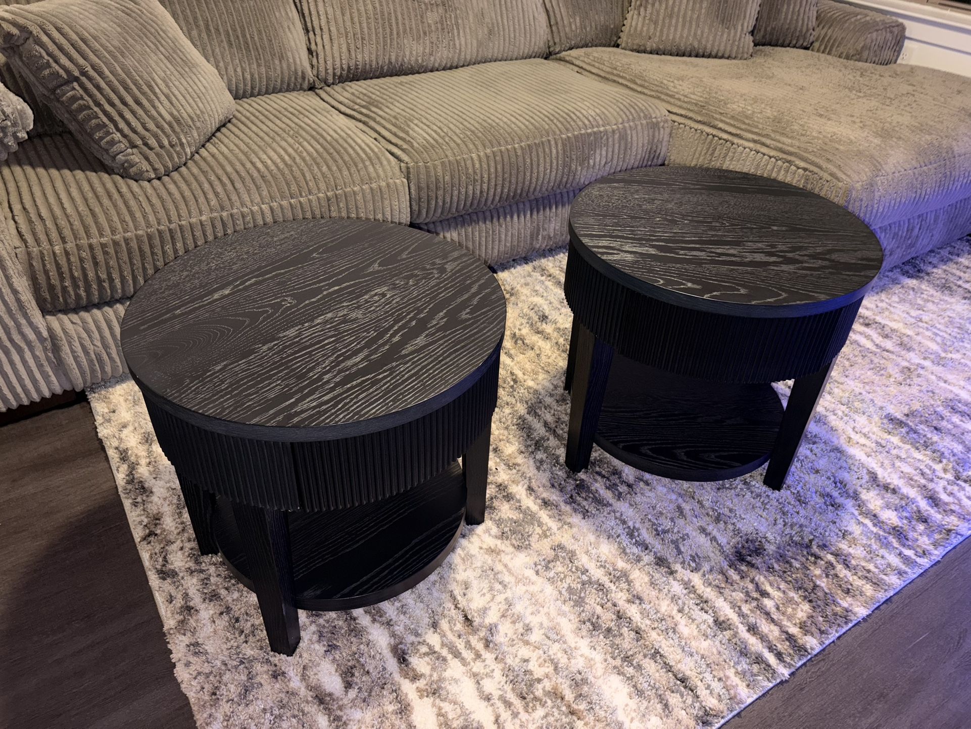 Solid Wooden Side Tables (set of 2)