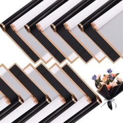 420 Sheet Flower Wrapping Papers Flower Bouquet Paper with Gold Edge Korean Style Bouquet Wrapping for Floral Supplies