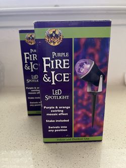 Halloween Spirit Purple Fire & Ice LED Spotlight