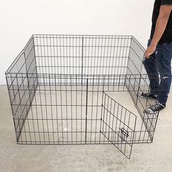 $39 (Brand New) Foldable 24” tall x 24” wide x 8-panel pet playpen dog crate metal fence exercise cage